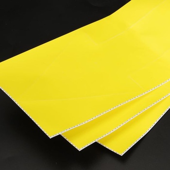 PATIKIL 4 listy/4 kusy 300x90mm samolepky so smerovými šípkami, žlté, PVC samolepky so šípkami,