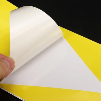 PATIKIL 4 listy/4 kusy 300x90mm samolepky so smerovými šípkami, žlté, PVC samolepky so šípkami,