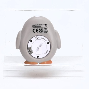 Nuby Penguin Baby teplomer do kúpeľa | Ľahko čitateľný displej | Bez BPA | Šedá | Vhodné od 0 mesiacov