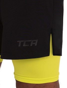 Pánské sportovní kraťasy 2 v 1 TCA Ultra s kapsami - Krátké sportovní kraťasy Tréninkové kraťasy s