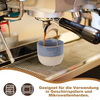 Súprava 4 porcelánových šálok na espresso, keramické šálky na espresso, mini šálky na espresso 150ml,