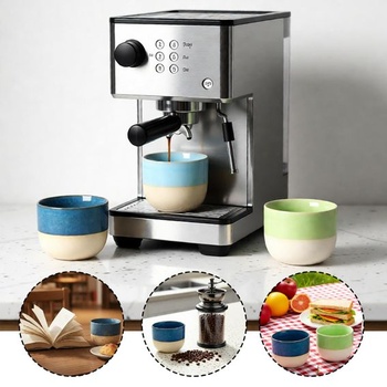 Súprava 4 porcelánových šálok na espresso, keramické šálky na espresso, mini šálky na espresso 150ml,