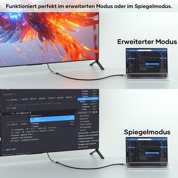 Jednosmerný adaptér HDMI na VGA, adaptér HDMI samica na VGA samec, nylonový opletený kábel, adaptér