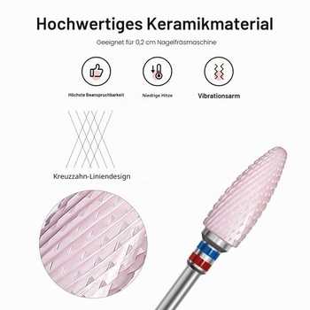 Vrtáky na nechty MelodySusie, keramické vrtáky na nechty 3/32'' na manikúru/pedikúru/nechtovú