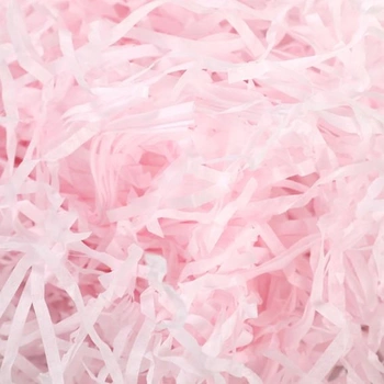 Výplňový materiál z drceného papíru Naisfei, 100 g, růžový