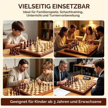 Sada 32 drevených šachových figúrok, štandardný turnaj, drevené šachové figúrky Staunton na