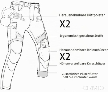 Dámske nohavice OFzimTo motocyklové, vel.S