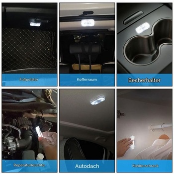 URAQT Osvetlenie interiéru automobilu, 2 ks 150MA osvetlenie interiéru automobilu s vypínačom
