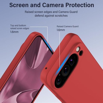 Kryt X-level pro Google Pixel 10 Pro XL, tenký měkký kryt, červený