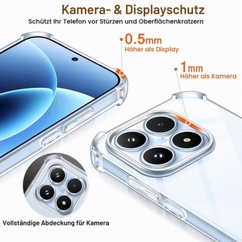 Průhledný silikonový kryt ivoler pro Xiaomi 17 s nárazuvzdornými ochrannými rohy, tenký měkký