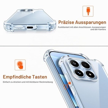 Průhledný silikonový kryt ivoler pro Xiaomi 17 s nárazuvzdornými ochrannými rohy, tenký měkký
