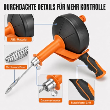 Spirála na čištění odtoku OJTOJT LMH062