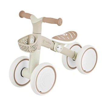 Globber Learning Bike – Bicykel na odpaľovanie, výukové koleso, 7-palcové pneumatiky EVA, 4 kolesá, taupe