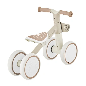 Globber Learning Bike – Bicykel na odpaľovanie, výukové koleso, 7-palcové pneumatiky EVA, 4 kolesá, taupe