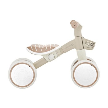 Globber Learning Bike – Bicykel na odpaľovanie, výukové koleso, 7-palcové pneumatiky EVA, 4 kolesá, taupe
