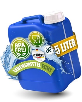 Kanister na vodu Kosmetex 5 litrov modrý, bez BPA a bezpečný pre potraviny | Chuťovo neutrálne pre