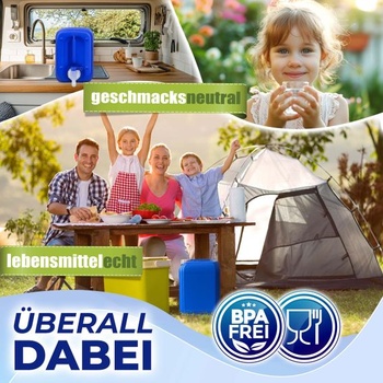 Kanister na vodu Kosmetex 5 litrov modrý, bez BPA a bezpečný pre potraviny | Chuťovo neutrálne pre
