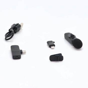 Bezdrátový klopový mikrofon KUKIHO pro iPhone/iPad/Android (2 vysílače), mini klipový mikrofon s