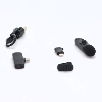 Bezdrôtový klopový mikrofón KUKIHO pre iPhone/iPad/Android (2 vysielače), mini klipový mikrofón s