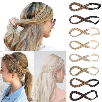 Dámská čelenka Silk-co, 3 prameny blond, syntetická pletená…