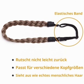Dámská čelenka Silk-co, 3 prameny blond, syntetická pletená čelenka, elastická čelenka pro ženy a