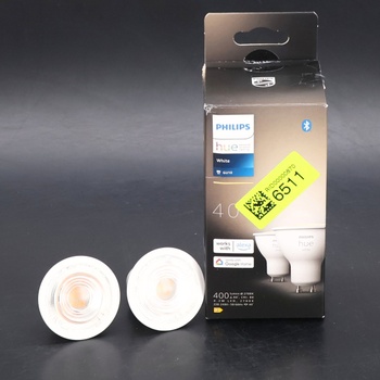 Múdra lampa Philips Hue GU10, stmievateľné teplé biele svetlo, balenie 2 ks, kompatibilné s