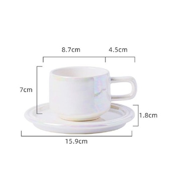 Sada keramických hrnků na kávu 250ml, espresso hrnek s podšálkem, moderní čajový hrnek, cappuccino