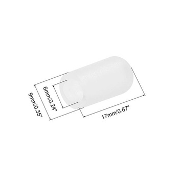 PATIKIL 10ks tlmičov pre bicie, vnútorný priemer 6 mm, dĺžka 17 mm, paličky biele