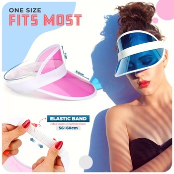 Slnečná clona Glowhouse Unisex - v retro štýle 80. rokov - pre golf, tenis, rozlúčky so slobodou a
