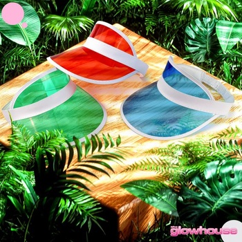 Slnečná clona Glowhouse Unisex - v retro štýle 80. rokov - pre golf, tenis, rozlúčky so slobodou a