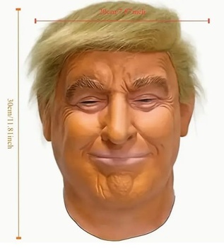 Veľká latexová maska ​​Donalda Trumpa s vlasmi z roku 2026 - Realistický kostým pre dospelých -