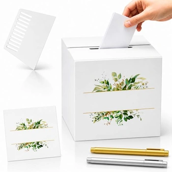 Svatební krabička s přenosnými samolepkami a stěrkou, DIY…