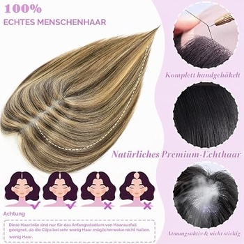Dámska parochňa stredne hnedá s blond