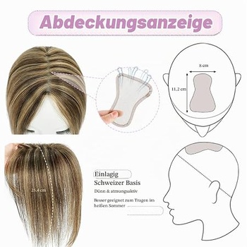 Dámska parochňa stredne hnedá s blond