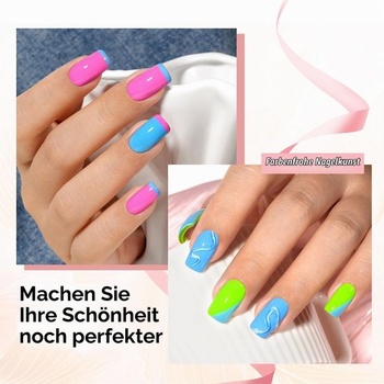 TOMICCA UV laky na nechty neónová sada 6 farieb svetelné laky na nechty 8ml fluorescenčné farby