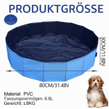 Detský bazén pre psov, veľký bazén pre psov, skladací bazén 80x30 cm, bazén pre domácich miláčikov,