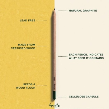 Sprout World Plantable Pencils Happy Bee Edition, balenie 5 kusov do školy