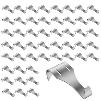 50 stříbrných háčků na obrazy k přibití, kovové háčky na…