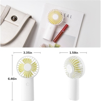Ručný ventilátor JISULIFE 4000 mAh, biely