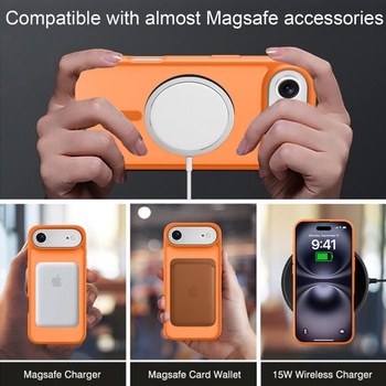 Matný kryt X-level pre iPhone Air, pre MagSafe, kozmicky oranžový