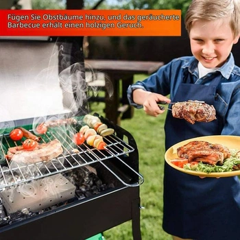 Udiareň, nerezová udiareň na gril BBQ pre udiarne, udiareň pre plynové grily, grily na drevené uhlie a