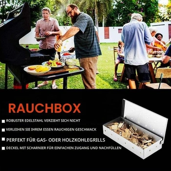 Udiareň, nerezová udiareň na gril BBQ pre udiarne, udiareň pre plynové grily, grily na drevené uhlie a