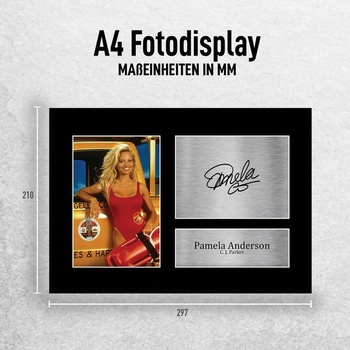 HWC Trading A4 Pamela Anderson Pobrežná hliadka Darčeky s potlačou a podpisom pre fanúšikov televíznych