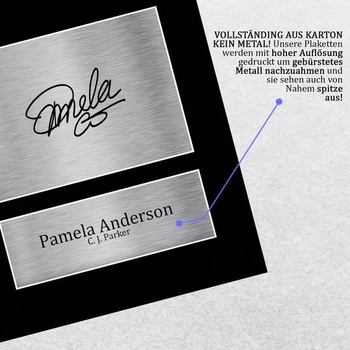 HWC Trading A4 Pamela Anderson Pobrežná hliadka Darčeky s potlačou a podpisom pre fanúšikov televíznych