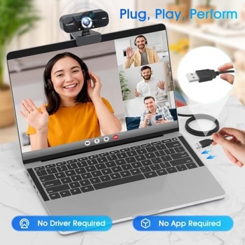 TRAUSI Full HD webkamera so 1080p,