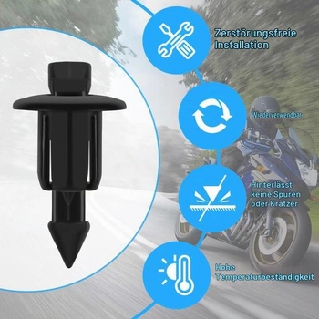 60 kusů plastových nýtů 6 mm, univerzální montážní klipy do auta, klipy pro upevnění nárazníku,