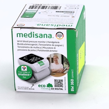 Medisana BW 360 connect merač krvného tlaku na zápästie, monitor krvného tlaku a pulzu s aplikáciou