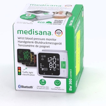 Medisana BW 360 connect merač krvného tlaku na zápästie, monitor krvného tlaku a pulzu s aplikáciou