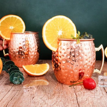 Hrnek Moscow Mule Rose Gold 500 ml Ručně vyrobený měděný hrnek Moscow Mule Měděné kelímky