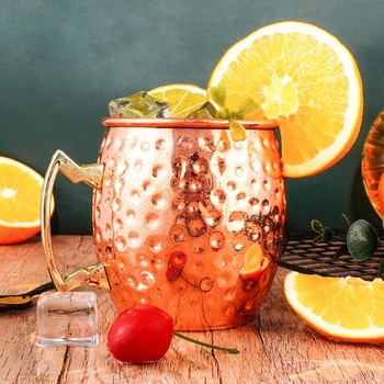 Hrnek Moscow Mule Rose Gold 500 ml Ručně vyrobený měděný hrnek Moscow Mule Měděné kelímky